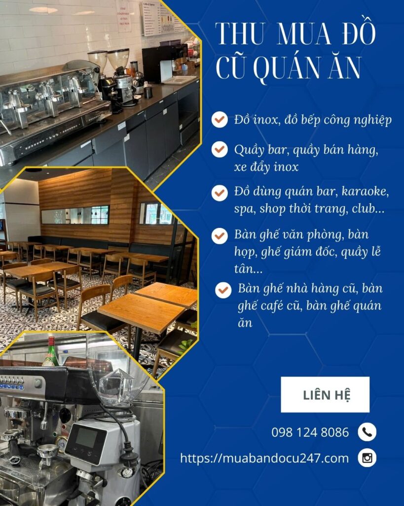 Thanh lý đồ cũ nhà hàng Hà Nội giá cao Muabandocu247