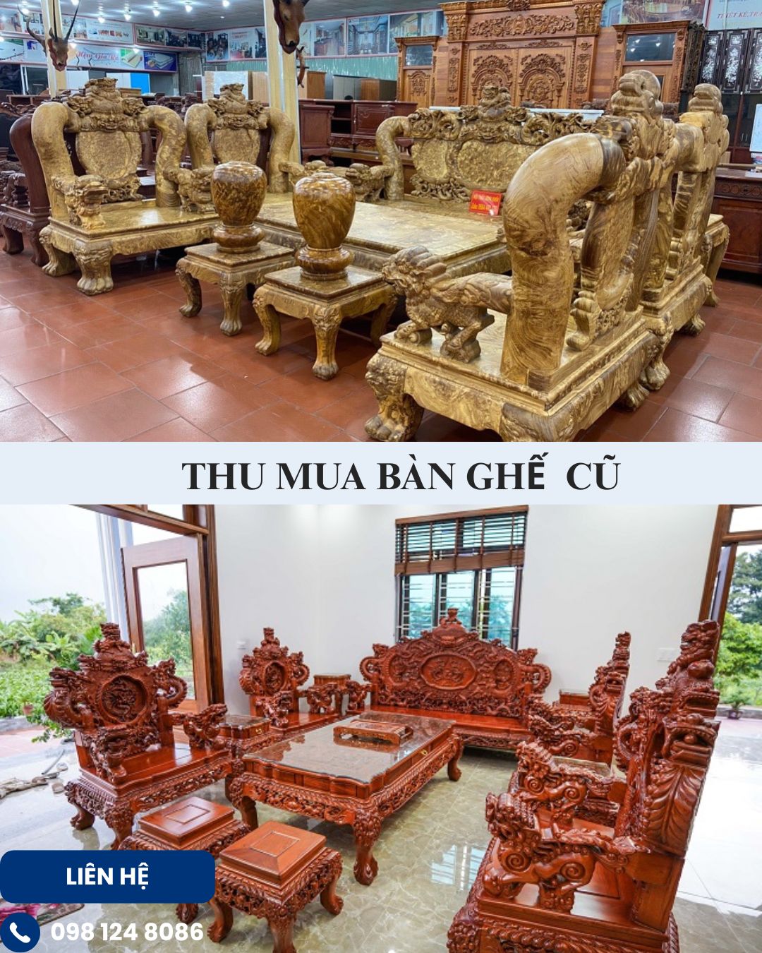 thu mua thanh lý bàn ghế cũ